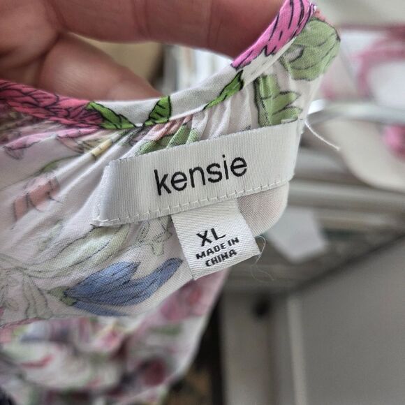 Kensie Floral Maxi Tank Dress Tiered  Viscose Cottagecore Fairy Gypsy Hippie XL - Picture 14 of 14